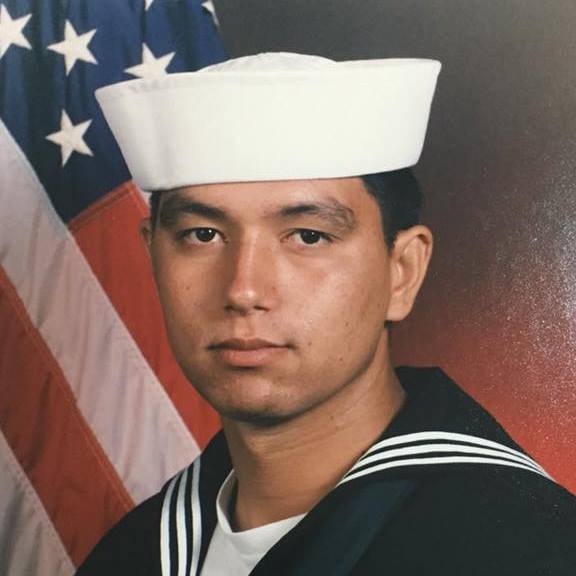 Sen McQuire during his service in the U.S. Navy